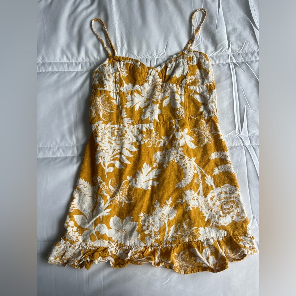 yellow floral sundress